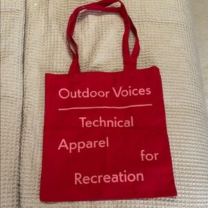 Outdoor Voices Red Tote Bag